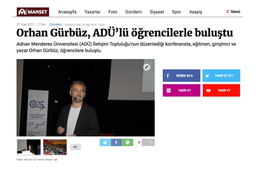 adnan menderes üniversitesi orhan gürbüz