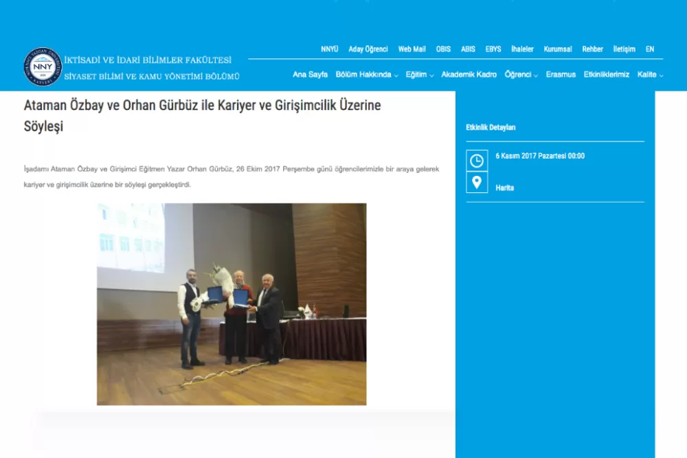 nuh naci yazgan üniversitesi girişimcilik zirvesi